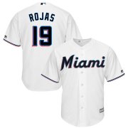 Wholesale Cheap Miami Marlins #19 Miguel Rojas Majestic Home 2019 Cool Base Player Jersey White