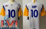 Wholesale Cheap Men's Los Angeles Rams #10 Cooper Kupp Limited White Alternate 2022 Super Bowl LVI Bound Vapor Jersey