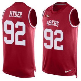 Wholesale Cheap Nike 49ers #92 Kerry Hyder Red Team Color Men\'s Stitched NFL Limited Tank Top Jersey
