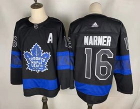 Wholesale Cheap Men\'s Toronto Maple Leafs #16 Mitch Marner Black X Drew House Inside Out Stitched Jersey