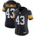 Wholesale Cheap Nike Steelers #43 Troy Polamalu Black Alternate Women's Stitched NFL Vapor Untouchable Limited Jersey