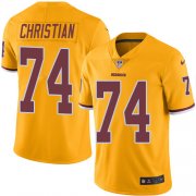 Wholesale Cheap Nike Redskins #74 Geron Christian Gold Men's Stitched NFL Limited Rush Jersey