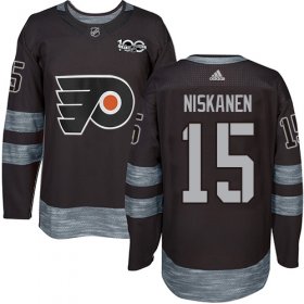 Wholesale Cheap Adidas Flyers #15 Matt Niskanen Black 1917-2017 100th Anniversary Stitched NHL Jersey