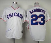 Wholesale Cheap Mitchell And Ness 1988 Cubs #23 Ryne Sandberg White Throwback Stitched MLB Jersey