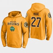 Wholesale Cheap Bruins #27 John Moore Gold 2018 Winter Classic Fanatics Alternate Logo Hoodie