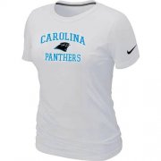 Wholesale Cheap Women's Nike Carolina Panthers Heart & Soul NFL T-Shirt White