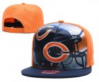 Wholesale Cheap Bears Team Logo Orange Navy Adjustable Leather Hat TX