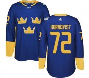 Wholesale Cheap Team Sweden #72 Patric Hornqvist Blue 2016 World Cup Stitched NHL Jersey