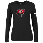 Wholesale Cheap Women's Nike Tampa Bay Buccaneers Of The City Long Sleeve Tri-Blend NFL T-Shirt Black
