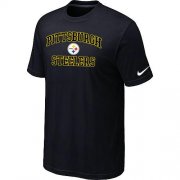 Wholesale Cheap Nike NFL Pittsburgh Steelers Heart & Soul NFL T-Shirt Black