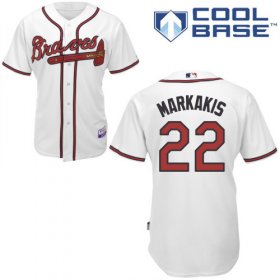 Wholesale Cheap Braves #22 Nick Markakis White Cool Base Stitched Youth MLB Jersey