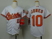 Wholesale Cheap Orioles #10 Adam Jones White Cool Base Stitched Youth MLB Jersey
