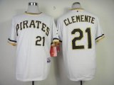 Wholesale Cheap Pirates #21 Roberto Clemente White Alternate 2 Cool Base Stitched MLB Jersey