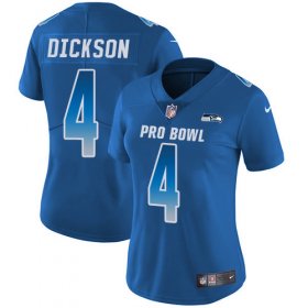 Wholesale Cheap Nike Seahawks #4 Michael Dickson Royal Women\'s Stitched NFL Limited NFC 2019 Pro Bowl Jersey
