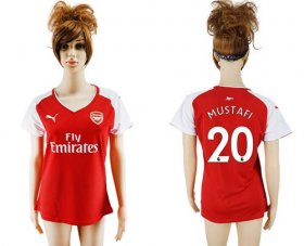 Wholesale Cheap Women\'s Arsenal #20 Mustafi Home Soccer Club Jersey