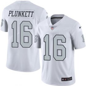 Wholesale Cheap Nike Raiders #16 Jim Plunkett White Youth Stitched NFL Limited Rush Jersey