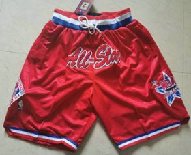 Wholesale Cheap 1991 All-Star West Shorts (Red) JUST DON By Mitchell & Ness