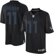 Wholesale Cheap Nike Patriots #11 Julian Edelman Black Men's Stitched NFL Impact Limited Jersey