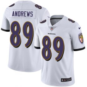 Wholesale Cheap Nike Ravens #89 Mark Andrews White Men\'s Stitched NFL Vapor Untouchable Limited Jersey