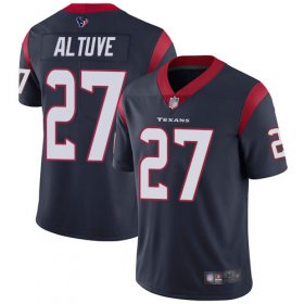 Wholesale Cheap Nike Texans #27 Jose Altuve Navy Blue Team Color Men\'s Stitched NFL Vapor Untouchable Limited Jersey