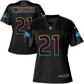 Wholesale Cheap Nike Lions #21 Tracy Walker Black Women\'s NFL Fashion Game Jersey