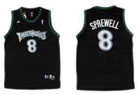 Wholesale Cheap Minnesota Timberwolves #8 Latrell Sprewell Black Swingman Jersey