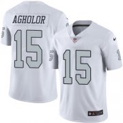 Wholesale Cheap Nike Raiders #15 Nelson Agholor White Youth Stitched NFL Limited Rush Jersey