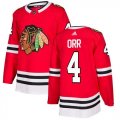 Wholesale Cheap Adidas Blackhawks #4 Bobby Orr Red Home Authentic Stitched NHL Jersey