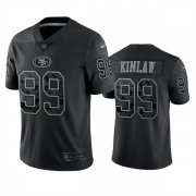 Wholesale Cheap Men's San Francisco 49ers #99 Javon Kinlaw Black Reflective Limited Stitched Football Jersey