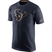 Wholesale Cheap Men's Houston Texans Nike Navy Championship Drive Gold Collection Performance T-Shirt