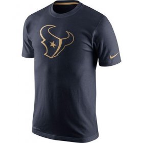 Wholesale Cheap Men\'s Houston Texans Nike Navy Championship Drive Gold Collection Performance T-Shirt