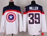 Wholesale Cheap Olympic Team USA #39 Ryan Miller White Captain America Fashion Stitched NHL Jersey