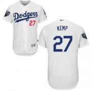 Wholesale Cheap Dodgers #27 Matt Kemp White Flexbase Authentic Collection 2018 World Series Stitched MLB Jersey