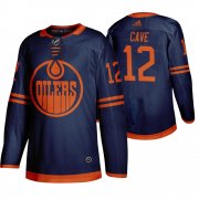 Wholesale Cheap Edmonton Oilers #12 Colby Cave Blue 2019-20 Third Alternate Jersey