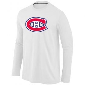 Wholesale Cheap NHL Montreal Canadiens Big & Tall Logo Long Sleeve T-Shirt White