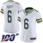 Wholesale Cheap Nike Packers #6 JK Scott White Women's Stitched NFL 100th Season Vapor Limited Jersey