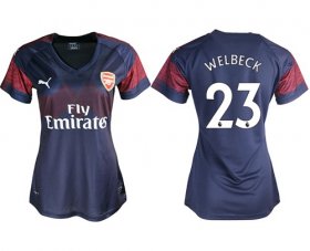 Wholesale Cheap Women\'s Arsenal #23 Welbeck Away Soccer Club Jersey