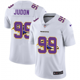 Wholesale Cheap Baltimore Ravens #99 Matthew Judon White Men\'s Nike Team Logo Dual Overlap Limited NFL Jersey