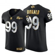 Wholesale Cheap Los Angeles Rams #99 Aaron Donald Men's Nike Black Edition Vapor Untouchable Elite NFL Jersey
