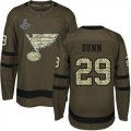 Wholesale Cheap Adidas Blues #29 Vince Dunn Green Salute to Service Stanley Cup Champions Stitched NHL Jersey