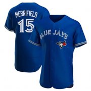 Cheap Men's Toronto Blue Jays #15 Whit Merrifield Royal Flex Base Stitched Baseball Jersey