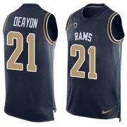 Wholesale Cheap Nike Rams #21 Donte Deayon Navy Blue Team Color Men's Stitched NFL Limited Tank Top Jersey