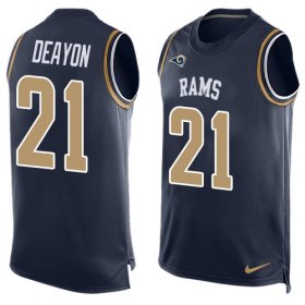 Wholesale Cheap Nike Rams #21 Donte Deayon Navy Blue Team Color Men\'s Stitched NFL Limited Tank Top Jersey
