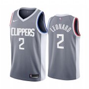 Wholesale Cheap Los Angeles Clippers #2 Kawhi Leonard Gray NBA Swingman 2020-21 Earned Edition Jersey