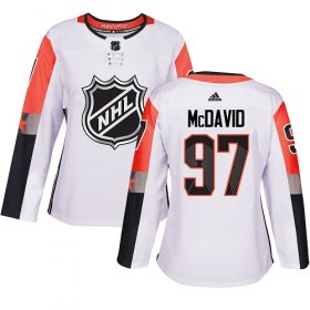 Wholesale Cheap Adidas Oilers #97 Connor McDavid White 2018 All-Star Pacific Division Authentic Women\'s Stitched NHL Jersey