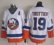 Wholesale Cheap Islanders #19 Bryan Trottier White CCM Throwback Stitched NHL Jersey