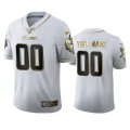 Wholesale Cheap Minnesota Vikings Custom Men's Nike White Golden Edition Vapor Limited NFL 100 Jersey