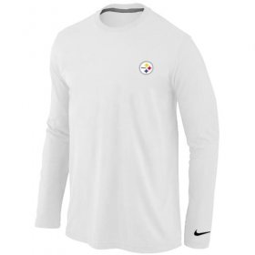 Wholesale Cheap Nike Pittsburgh Steelers Sideline Legend Authentic Logo Long Sleeve T-Shirt White