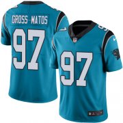 Wholesale Cheap Nike Panthers #97 Yetur Gross-Matos Blue Men's Stitched NFL Limited Rush Jersey