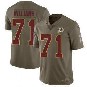 Wholesale Cheap Nike Redskins #71 Trent Williams Olive Youth Stitched NFL Limited 2017 Salute to Service Jersey